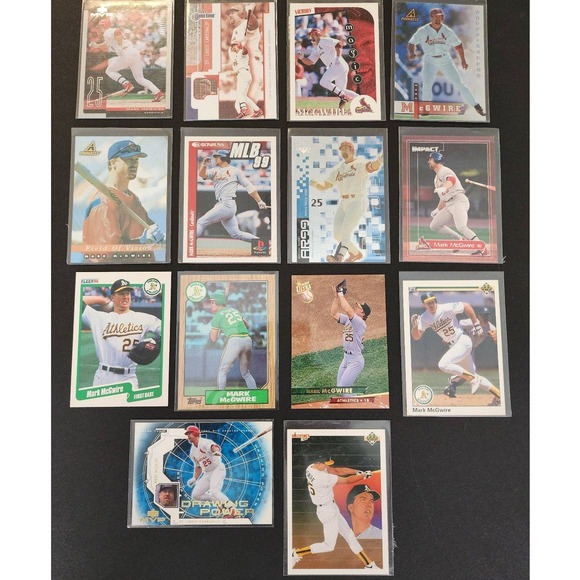 Mark McGwire, Oakland A's, Cardinals - Collection of 14 Baseball Cards - Picture 1 of 9